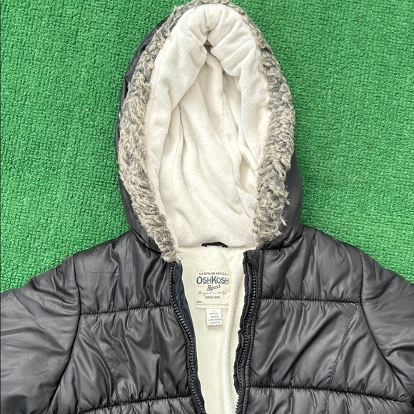 OshKosh B'gosh Dark Gray Puffer Jacket with Hood - Picture 5 of 11